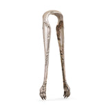Silver-Plated Claw-End Ice Tongs