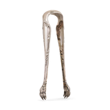 Silver-Plated Claw-End Ice Tongs