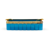 Blue Glass and Brass Ashtray