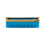 Blue Glass and Brass Ashtray