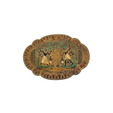Vintage Egyptian-Style Scalloped Trinket Box