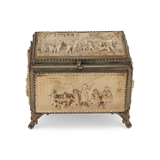 19th Century Carved Resin Bronze Box