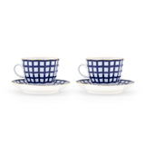Pair of Russian Imperial Lomonosov Porcelain Cups