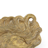 Cast Brass Art Nouveau Tray