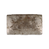 Engraved Silver-Plated Cigarette Case – Maritime Motif