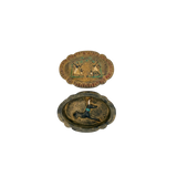 Vintage Egyptian-Style Scalloped Trinket Box