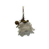 Cherub & Frosted Glass Petal Chandelier